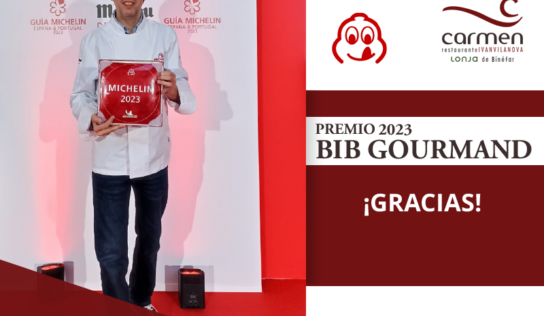 Restaurante Carmen revalida su galardón «Bib Gourmand 2023» de la Guía Michelín