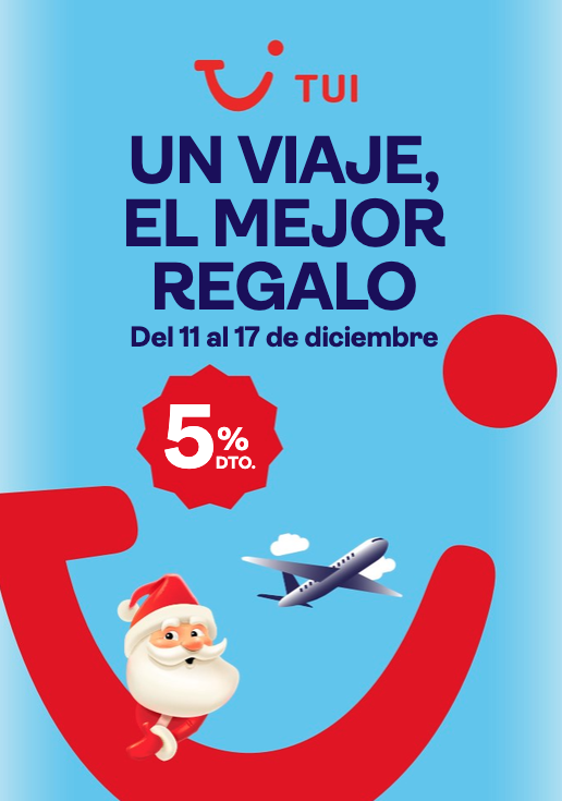 TUI se adelanta a la Navidad con la campaña  «Un viaje, el mejor regalo» con un 5 % de descuento
