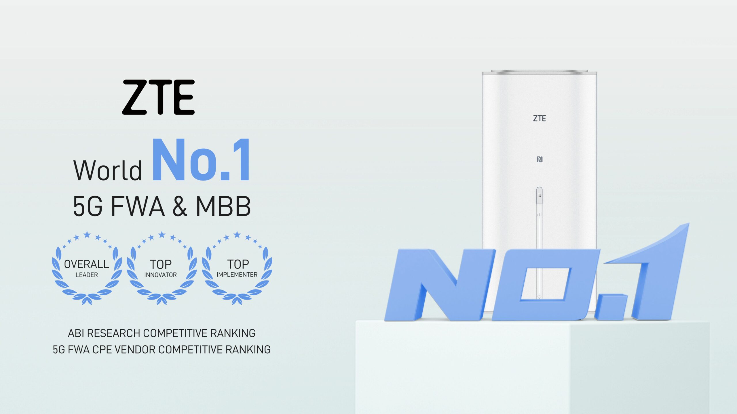 ZTE ranked as theoverall leader top innovator and top implementer by ABI Research scaled