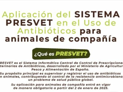 La aplicación del sistema PRESVET en este primer año en animales de compañía será de transición y rodaje y el sistema sancionador se revisará y se reducirá