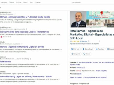 Rafa Ramos, la agencia SEO en Sevilla mejor posicionada en 2025