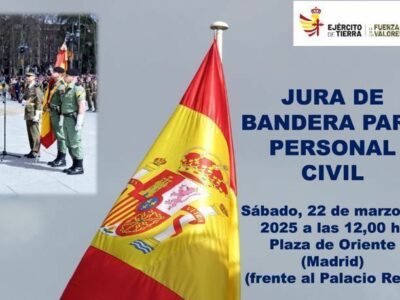 Defensa organiza una Jura de Bandera para personal civil en la Plaza de Oriente de Madrid