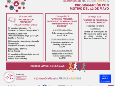 CONFESQ exige derechos y visibilidad para pacientes de fibromialgia, EM/SFC, SQM y EHS en el Día Mundial, destacando la necesidad de mejoras en la Atención Primaria