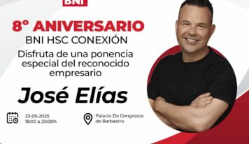 BNI Huesca Conexión celebrará su 8º aniversario con la ponencia de José Elías
