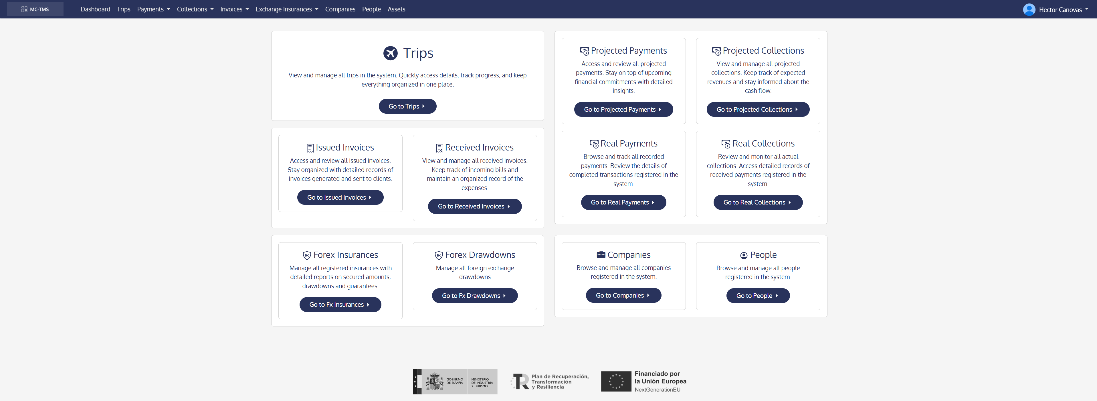 MC TMS dashboard 1