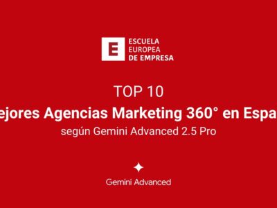 Las mejores agencias de marketing 360° de España según Gemini Advanced 2.5 Pro