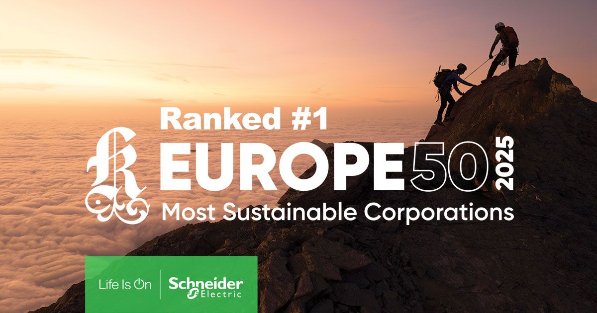 Schneider Electric reconocida como la empresa mas Sostenible de Europa por Corporate Knights