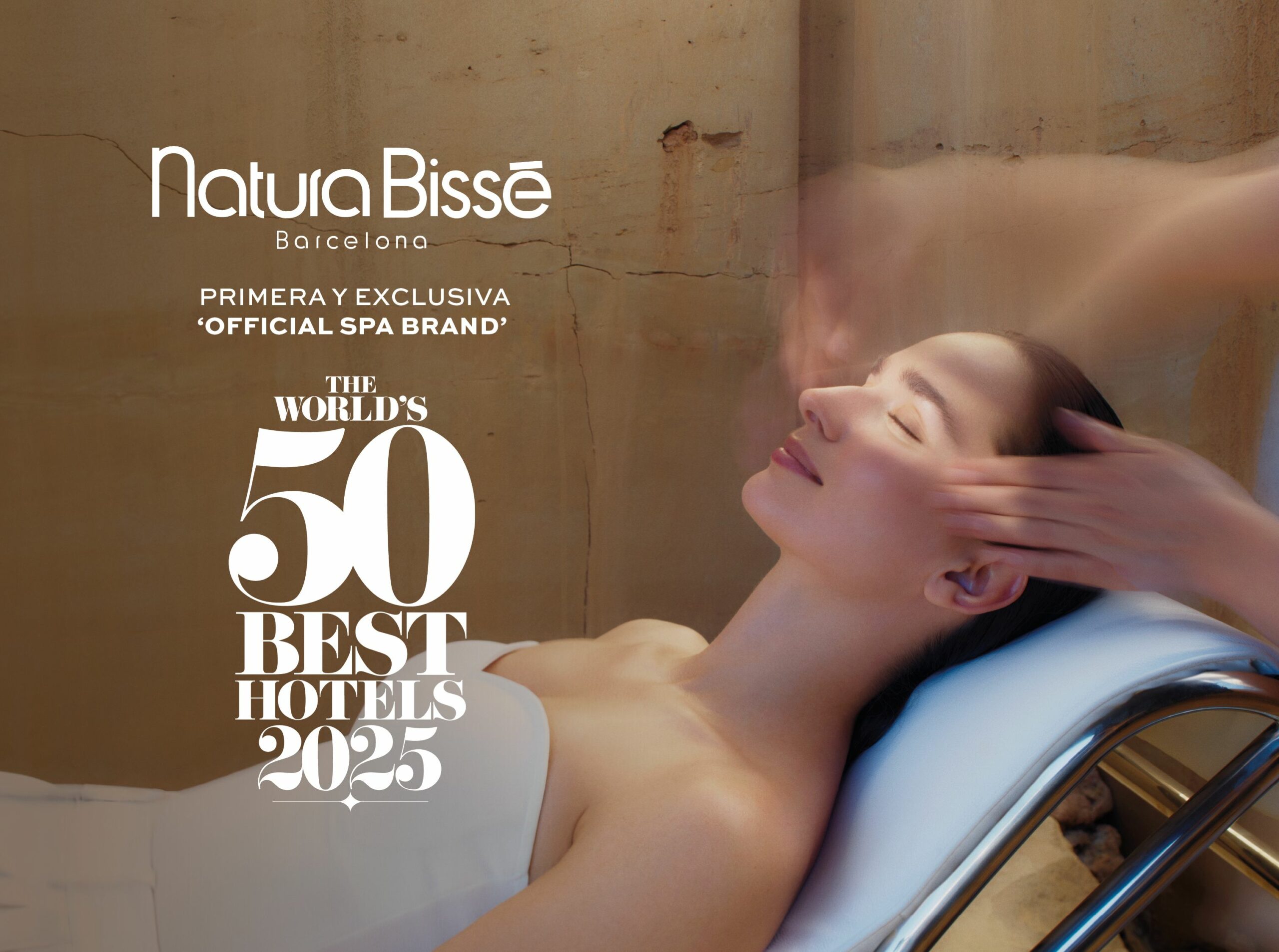 Natura Bissé, 'Official Spa Brand' de los The World's 50 Best Hotels 2025 3 THE WORLDS 50 BEST HOTELS 2025 HORIZONTAL ES scaled