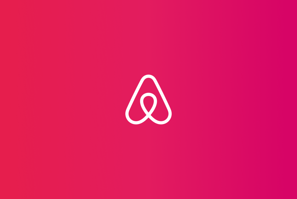 Airbnb Logo Over Gradient