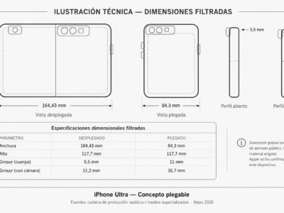 Las dimensiones atribuidas al posible iPhone plegable abren nuevas expectativas para el comercio móvil