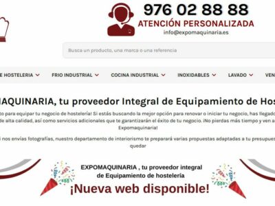 Expomaquinaria lanza su nueva web para reforzar su liderazgo en maquinaria y mobiliario de hostelería tras 17 años en el sector