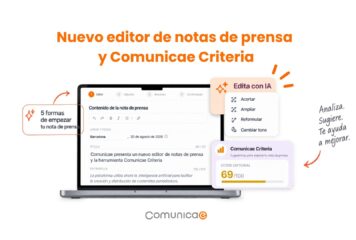 Inicio 64 Comunicae presenta un nuevo editor de notas de prensa y Comunicae Criteria